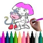 Dora Coloring Fun Time